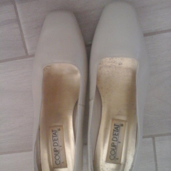 Coup D'Etat Bone Beige Firefly Mid Heel Square Toe Pump   Size 7.5 M  Make Offer - Picture 8 of 8
